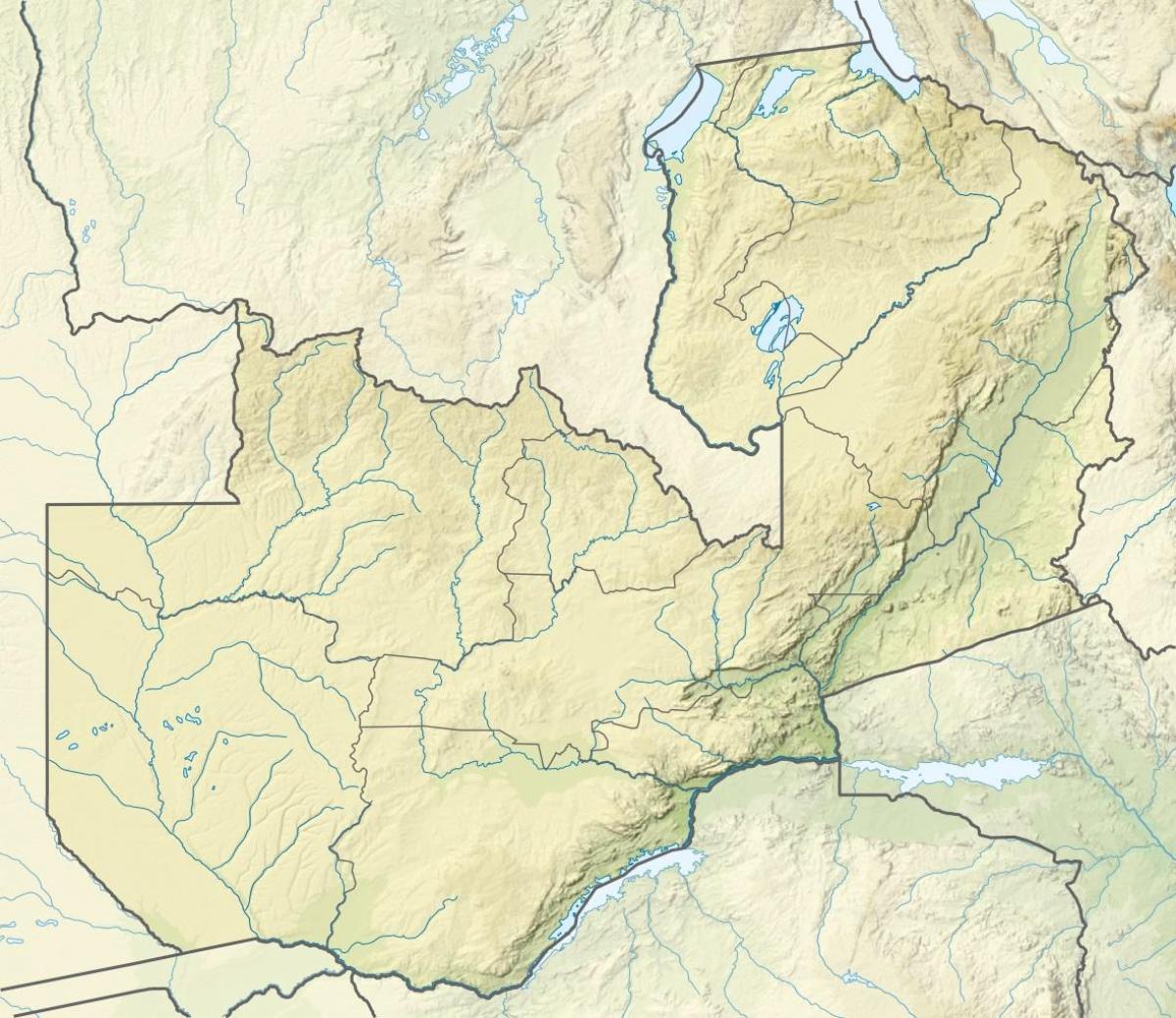 Karte von Sambia Fluss 