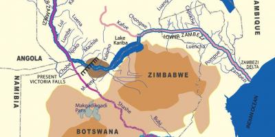 Karte der geologischen zambi