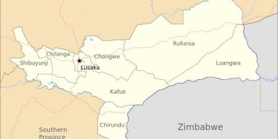 Karte von lusaka, Sambia