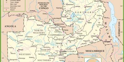 Karte der politischen Sambia