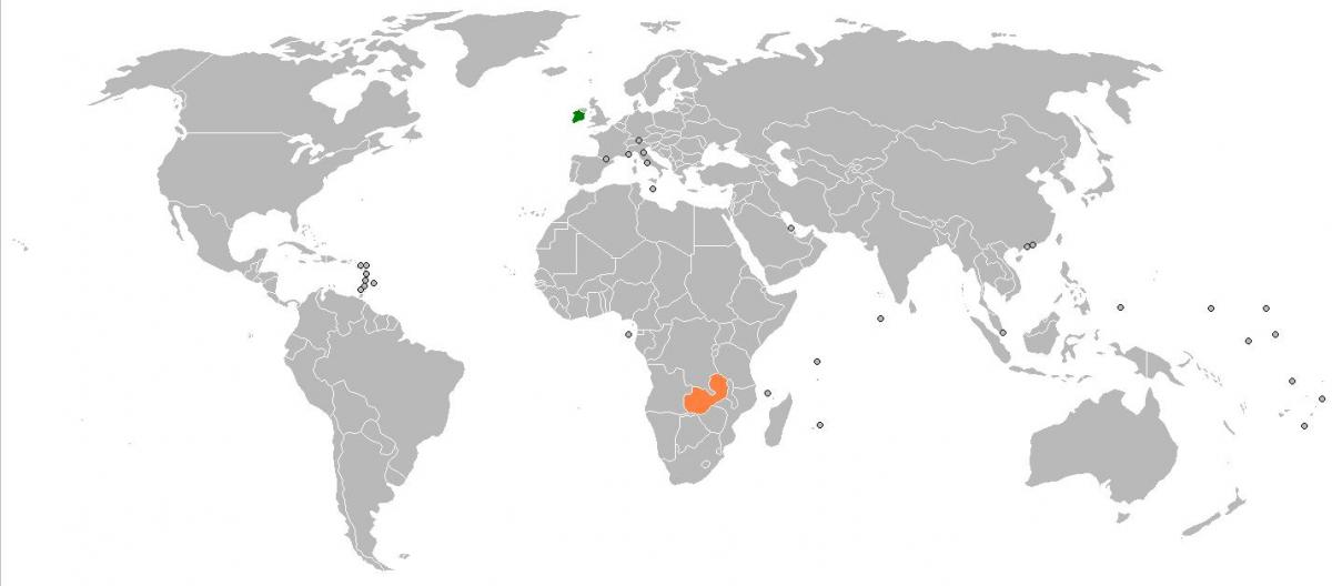 Sambia Landkarte in der Welt