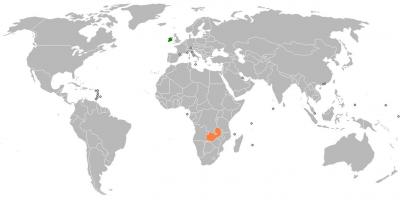 Sambia Landkarte in der Welt
